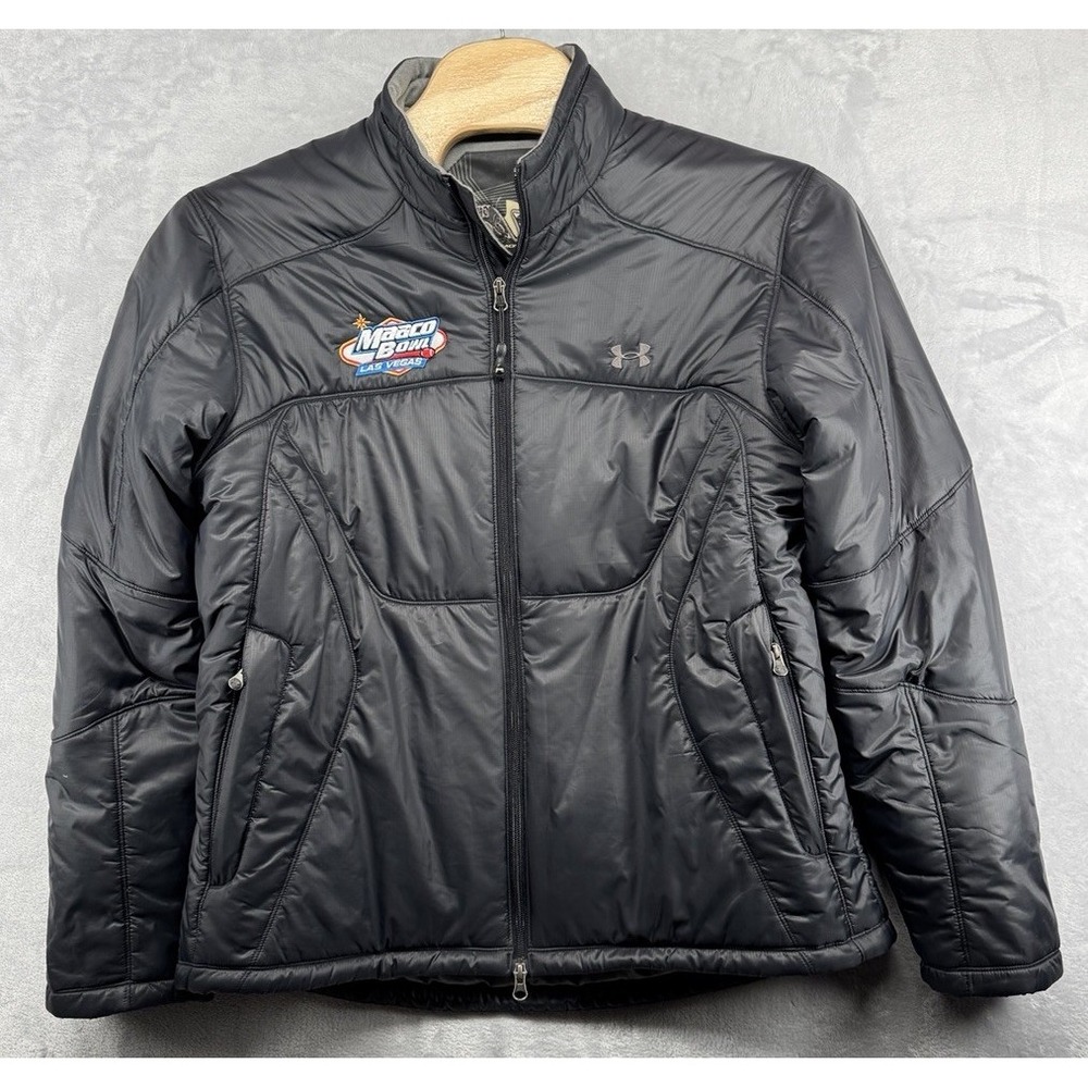 Under Armour Maaco Bowl Team Issued ColdGear Puffer Jacket Black Mens Size XL